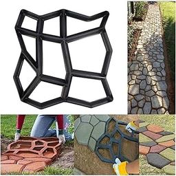 ZINZA Metal Walk Maker Concrete Molds/Path Maker Mold, Pathmate Stones Mold Paving Pavement Concrete Mould Concrete Mould Stepping Stones Paver Walk Way for Garden Patio Walkway Moulds-image-96