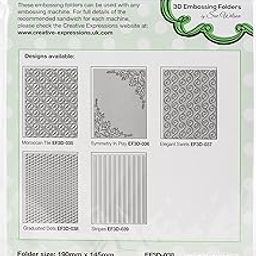 Sue Wilson Graduated Dots-3D Embossing Folder, 14.6 x 19 cm, Transparent-29