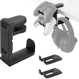 ZORBES® 3-in-1 PC Gaming Headset&Controller Holder, Headphone Stand with Adjustable Clamp&2 Controller Holder&Rotating Arm&Cable Organizer, 360 Degree Rotatable PC Gaming Accessory Headset Holder-16