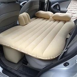 Brajin Heavy Quality Car Travel Bed // Inflatable Car Sofa Bed Mattress // Air Bed Cushion Camping Bed Rear Seat with 2 Pillow and Electric Pump (Assorted)-image-58