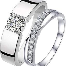 Valentine Gift Proposal Endless Affection Couple Ring with Crystal for Men and Women (FRCO1103209R)-picture-37