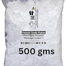 Caustic Soda Flakes for Effective Drain & chimney Cleaner | Clear Powder Drain Clogged Sinks & Pipes | Multipurpose Cleaning - 500 Grams-image-72