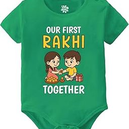Newborn Rakhi Dress for Baby Boy and girl | Our 1st Raksha Bandhan Together Outfit | Cotton Romper for Rakhi Celebration | Infant Festive Bodysuit | Raksha Bandhan Outfit-image-23
