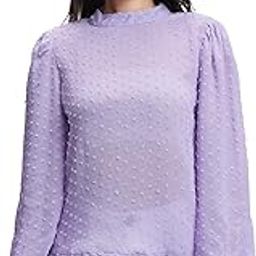 Tokyo Talkies Women's Self-Design High Neck Top | Long Puff Sleeves | Elegant & Chic | Tops for Woman | Women Tops | Stylish Top-image-2