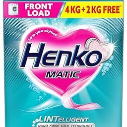 Henko Matic Front Load Detergent Powder 4KG + 2KG | Laundry Detergent Powder For Effectively Removes Tough Stains with Nano Fibre Lock Technology-11