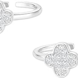 925 Sterling Silver Toe Ring Pair for Women, Adjustable Beautiful Toering | Pure Chandi Ka Bichhua, Elegant Wedding Jewelry, Gift for Her (Bird) (Shiny Flower)-image-67