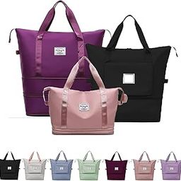 Foldable Hand Bag Travel Duffel Bag For Yoga, Women's, Girls | Lightweight Waterproof Carry Luggage Bag, Large Capacity Folding Tote Bag For Travelling, Gym - Multicolour-10