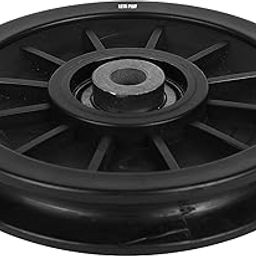 LET'S PLAY® LP-98 Imported Nylon Exercise Machine Attachments Gym Pulley 4 inch with Inbuilt Bush and Bearing Black- Set of 2-4