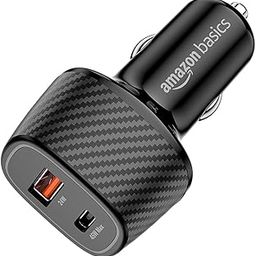 Amazon Basics - Car Charger with Dual Output | Fast Charging | Compatible with All Smartphones, iPad, Tablets, MacBooks | 69W | Black-14