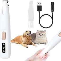 HVG TRADERS Pet Razor, Waterproof Paw Hair Trimmer, Cat Clipper, Low Noise Dog Shaver, Rechargeable Paw Cutter with LED Light for Dogs and Cats-image-66
