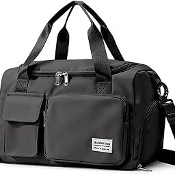 Polyester Travel Duffle Luggage Bag with Adjustable Handle Weekender Carry On Travelling Bag for Women and Man (Black, 1)-image-61