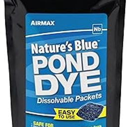 Airmax Pond Dye Packets Nature's Blue Colorant for Large Pond & Lake, Beneficial UV Blocking Color Concentrate, Maintain Clean & Clear Water, Fish Safe, Easy Treatment, 2 Soluble Packets-image-1