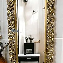 Wooden Carved Mirror Frame | Wall Hanging Jharokha | Solid Wood | Horizontal, Vertical, Framed, Rectangular Without Mirror (S4)-image-26