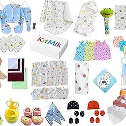 Minku Creations Baby Products All New Born Combo|Gift Set|Essentials|Hospital Kit|Clothes & Maternity Essentials|Baby Shower|Complete Daily Items Combo For Kids-image-4
