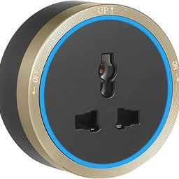 Ubervia Extension Cords - Universal 3Pin Track Sockets Power Sockets Adapter Power Track Socket Outlet Versatile Electric Mobile Track Socket Slidable Wall Outlet with Blue LED Ring-picture-23