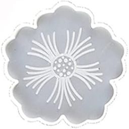 53ARTS Resin Art Silicone Casting Mould Epoxy Mold Silicon Jewellery Moulds DIY Coaster Molds Flower Design (Pack of 1) 5 inch-image-81