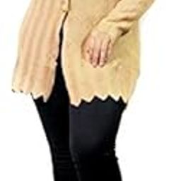 Women's Woolen V-Neck Cardigan - Printed Heavy Daffodil Fabric Winter Wear Pure Wool Cardigan for Women - Free Size Long Cotty - Fully Warm-image-78