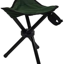 B.V ENTERPRISE Portable Camping Stool, Folding Tripod 3 Leg Design, Green-image-59