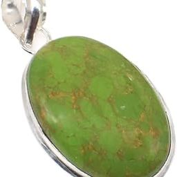 Green Copper Turquoise Gemstone Jewely Pendant 1'' to 2'' PEN-9531-image-67