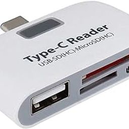 Anks Creation 4-in-1 OTG/TF/SD Smart Card Reader with C-Type Charging Port Compatible for Laptops, Smartphones, Cumputers |Support Mouse, Keyboard, Flash Drive and Others | -White-image-101