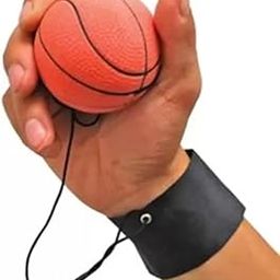 VR Creatives Wrist Return Ball Wrist Band Ball Rubber Rebound Ball Sports Bouncy Ball Basketball Baseball Soccer Ball Wristband Toys for Wrist Exercise yoyo Ball (2.48 Inch) Pack of 1 pcs-picture-21