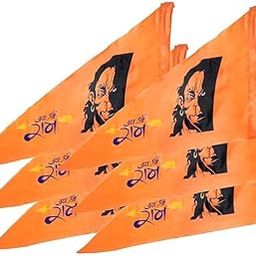 Wizme Hanuman ji Flag | Lord Flag of Hanuman | Bajrangbali Flags for Home Set of 6-21