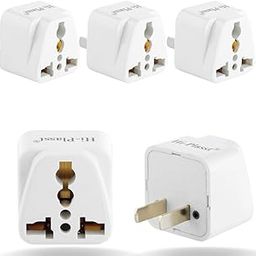 Hi-Plasst (Pack of 5) US Travel Adapter - Type A Plug Adapter for USA, Canada, Mexico, Japan, Thailand, Philippines - India to USA Converter, 2 Pin Plug Adapter-2