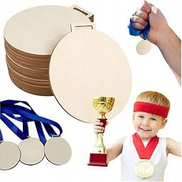 Whittlewud 50 Pcs Wooden Plywood Medals for Kids – DIY Craft Badge Blanks for Kindergarten, Educational Institutions, and Events – 2.95 x 2.75 Inch-image-94