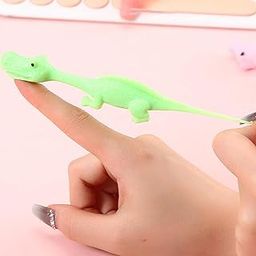 CALANDIS® 10Pcs Finger Flying Dinosaur Animal Slingshot Toys for Age 3+ Halloween Kids Green-image-85