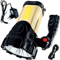 2000 Meter Long Range Rechargeable Waterproof Full Metal Body Flashlight Torch 3 Mode | Outdoor Lamp | 100W LED | Emergency Light | Search Light | 8000 mAh Battery | Multicolor | P3-image-38