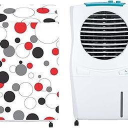 HomeStore-YEP Air Cooler Cover for Symphony Ice Cube 27 Litre Personal Cooler Water Resistant Size(LXBXH) cm: 49x34x84 Red Black-picture-18