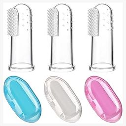 Homsagar®Silicone Baby Finger Toothbrush, Travel-Friendly Oral Care, Great for Massaging & Cleaning Gums, Use Soft Brush For Kids & New Born Baby (3 pc, Multicolor)-image-98