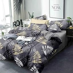 MORADO Glace Cotton Double Bed King Size Quilt Cover/Duvet Cover/Rajai Cover/Blanket Cover with Zipper (90 X 100 Inch, Grey)-image-20