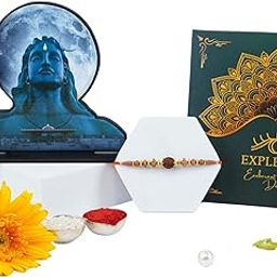 Expleasia Rakhi Set with Divine God Figure Table Stand | Table | Desk| Gift Item (Adiyogi) Rakhi Set for Brother, rakhigift, rakshabandhan-image-75