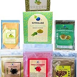 Qykkare hair care pack of 7 Hibiscus, Henna, Bhringraj, Indigo, Amla, Shikakai, Reetha-image-64