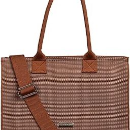 Grandeur Laptop Tote Bag for Women & Girls with detachable crossbody strap | Stylish, Spacious, & Multi-Functional w/ 14 inch Laptop Compartment & Bottle Holder Strap-image-51