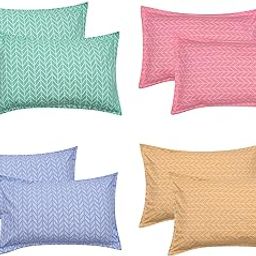 Super Soft Brushed Microfiber Cotton Pillow Covers,Set of 8 Piece Pillow Covers,17X27(Inches) Super Soft and Breathable Envelope Closure Pillow Cases-picture-0