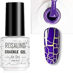 ROSALIND Crackle Gel Nail Polish from BELLE GAGA™ For Nail art manicure Set Air dry nail polish 7ml Crack Effect, Nail Art, Self-Nail, Gel Style, Nail Color, Salon Nails, Quick Drying Color Gel (A630)-image-93