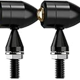 OTOROYS Mart mini jet Metal Bullet Turn Signals Motorcycle LED Blinkers Lights Universal Small Front Rear Indicator Compatible with universal for all bike yellow (4pc)-13