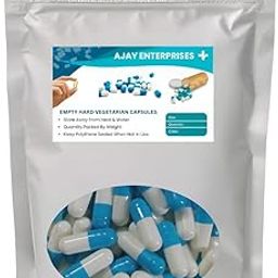 AJAY ENTERPRISES Empty Vegetarian Capsules (Pack of 2000) (White-Blue, SIZE 00 (1000 MG))-image-24