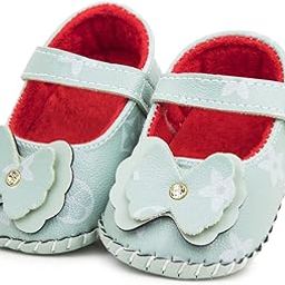6 To 12 Months Baby Girls Synthetic Leather Floral Sandal Booties -BT1232-image-94