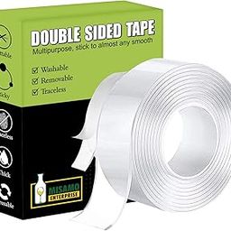 Misamo Enterprise Double-Sided Clear Adhesive Tape, Reusable Mounting Tape for Crafts and Scrapbooking, DIY Projects (2 mm, 3 Meter)-26