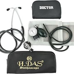 Dishan Doctor D Sphygmomanometer Aneriod Blood Pressure Monitor With H.Das Double Stethoscope Bp Monitor (Black)-image-61