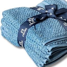 FAVORI Soft 100% Cotton Face Towel | Terry Thick | Quick Dry and Skin-Friendly Wash Cloth for Men & Women Set of 4 pcs | Length 13 x13 cm/Weight 33 x33 cm Harbor Blue-image-66