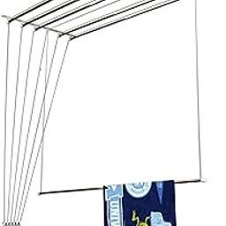 homWell Stainless Steel Heavy Duty (6 Pipe X 6 Feet) UV Protected Nylon Ropes Individual dropdown Ceiling Cloth Dryer/Cloth Hanger/Cloth Drying Stand for Balcony/Clothes Stand for Drying-26