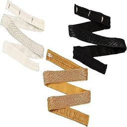 Maggam aari work vaddanam waist strap hip belt sontada patti kamarband kamarpatta for saree & dresses (Multicolor Belts For Women Combo)-image-23