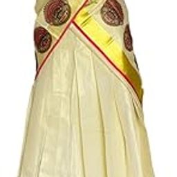 NINIKAA HOUSE OF TRADITIONS ||Pink Theyam Tissue Dhavani set-image-76