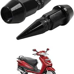 LOVMOTO Universal Spiked Valve Caps,Aluminum Alloy Dustproof and Waterproof Tire Valve Stem Caps, Suitable for Cars, Trucks and Motorcycles (2PCS Black) Comfortable with Du-et-image-115