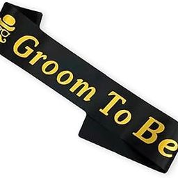 Party Propz Groom To Be Decoration Set - 1Pc Black Satin Groom To Be Sash | Bachelor Party Decorations For Groom | Groom To Be Decor | Groom To Be Decoration Items | Groom To Be Decoration Set For Men-image-11