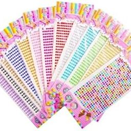 Gifting Square Pack of 10 Colored Diamond Gem Diamond Self Adhesive Sticker for Art & Craft, DIY Craft Decoration, Project Activity, Etc-image-70